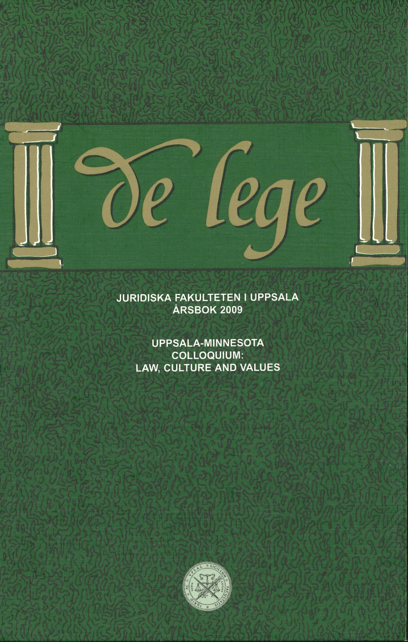 View 2009: Uppsala—Minnesota Colloquium: Law, Culture and Values